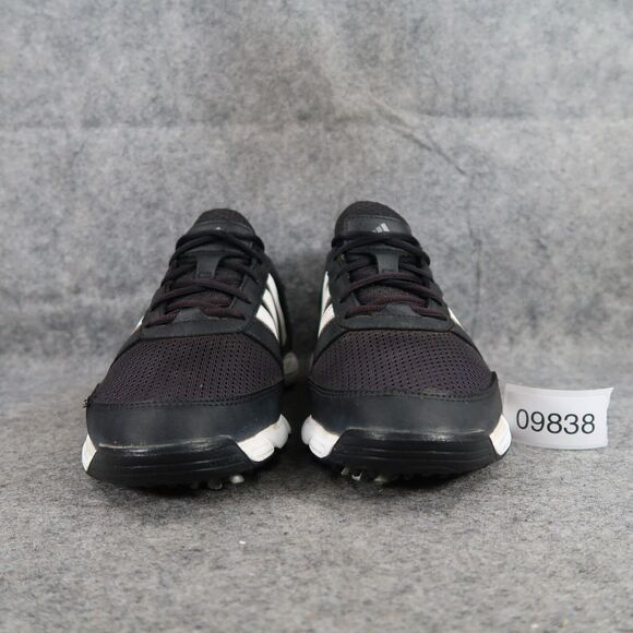 Adidas Shoes Mens 7 Golf Sneaker Tech Response Sport Athletic Black White Spiked main image 9